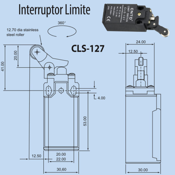Interruptor Límite CLS-121M - Microinterruptor Para Aplicaciones Industriales