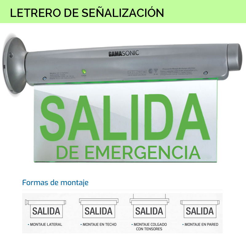 Letrero de Salida de emergencia